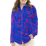 Crepe Satin Birds Light Azuis - Ribes y Casals