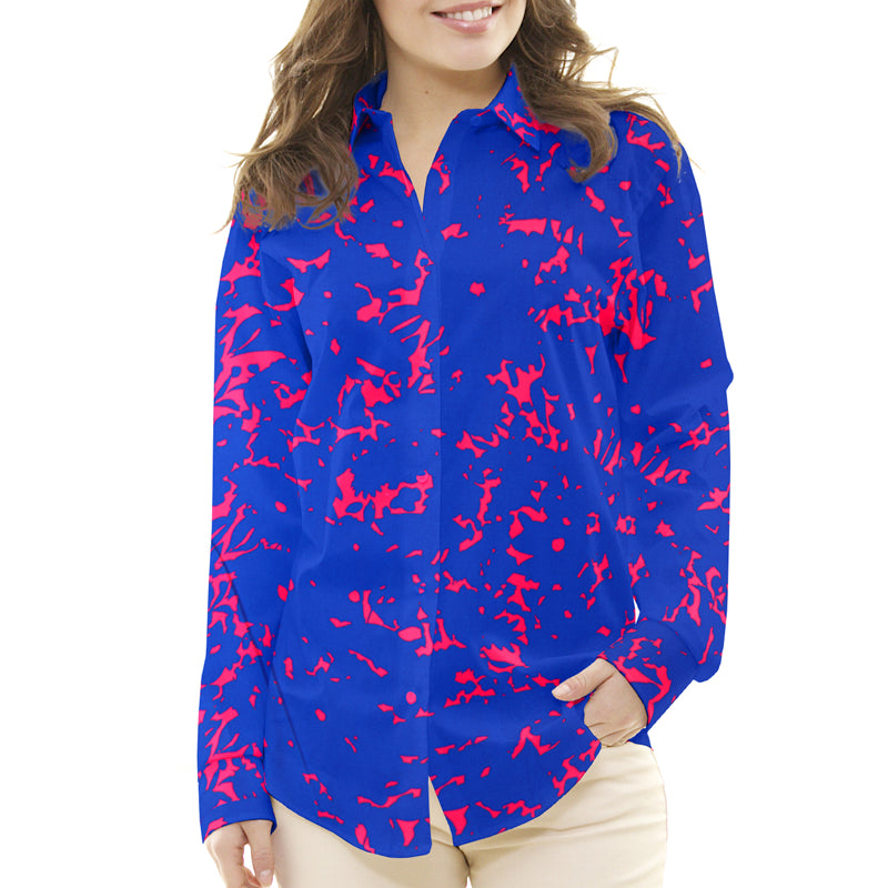 Crepe Satin Birds Light Azuis - Ribes y Casals