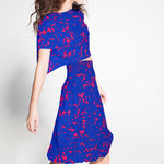 Crepe Satin Birds Light Azuis - Ribes y Casals