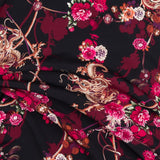 Crepe Estampado Dragão Preto - Ribes y Casals