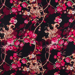 Crepe Estampado Dragão Preto - Ribes y Casals