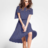 Tecido Crepe Fashion Azul Escuro - Ribes y Casals