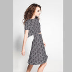 Crepe Marrocain Bouqet Preta - Ribes y Casals