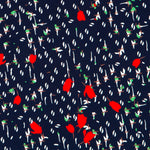 Crepe Marrocain Bouqet Preta - Ribes y Casals