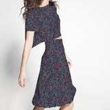 Crepe Marrocain Bouqet Preta - Ribes y Casals