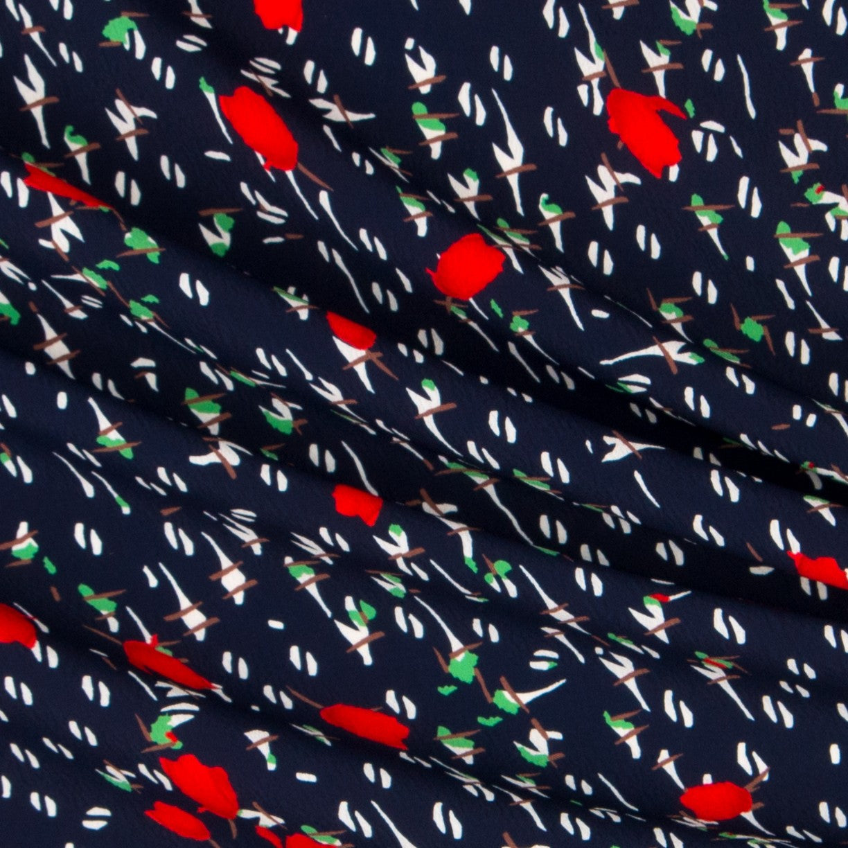 Crepe Marrocain Bouqet Preta - Ribes y Casals