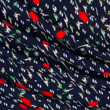 Crepe Marrocain Bouqet Preta - Ribes y Casals