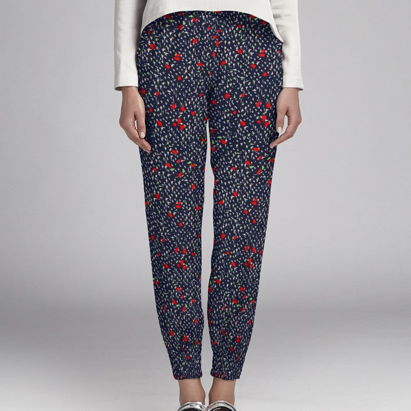 Crepe Marrocain Bouqet Preta - Ribes y Casals