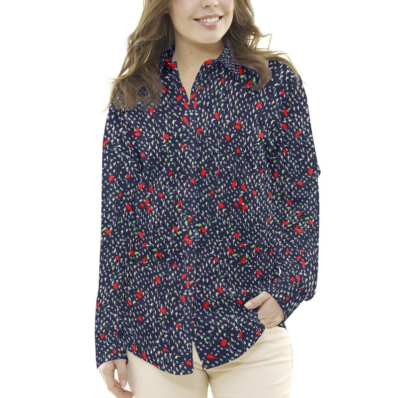 Crepe Marrocain Bouqet Preta - Ribes y Casals