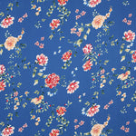 Crepe Floral Azul - Ribes y Casals