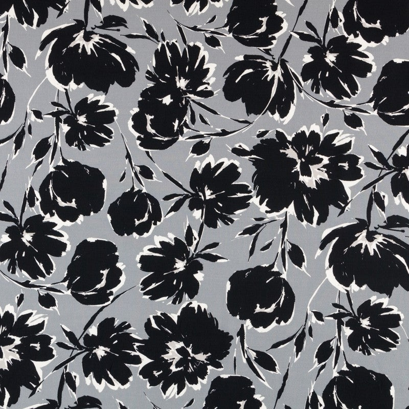 Crepe Marrocain Bouqet Preta - Ribes y Casals