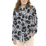 Crepe Marrocain Bouqet Preta - Ribes y Casals