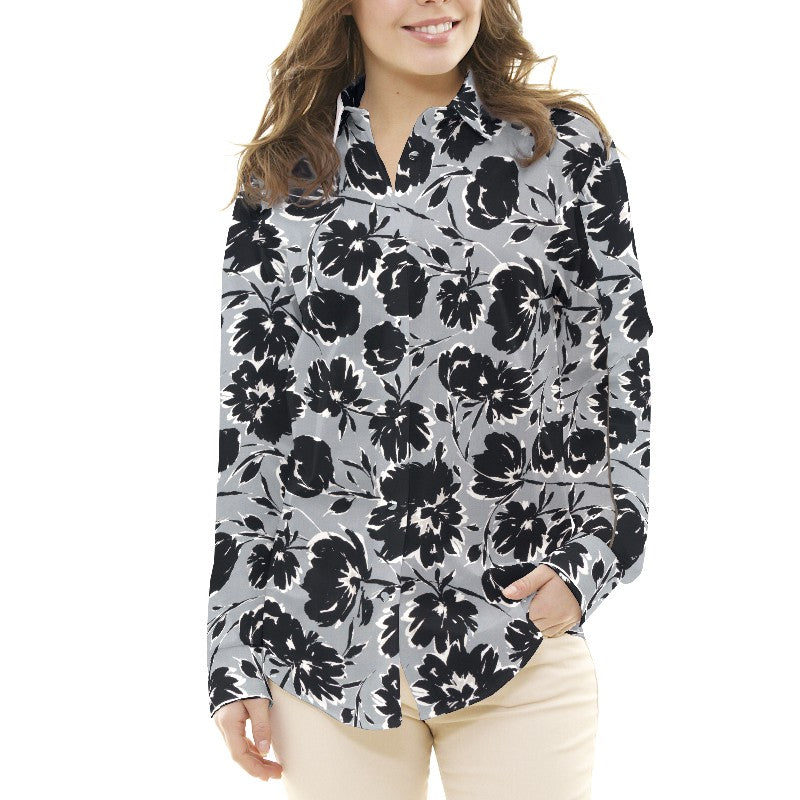 Crepe Marrocain Bouqet Preta - Ribes y Casals