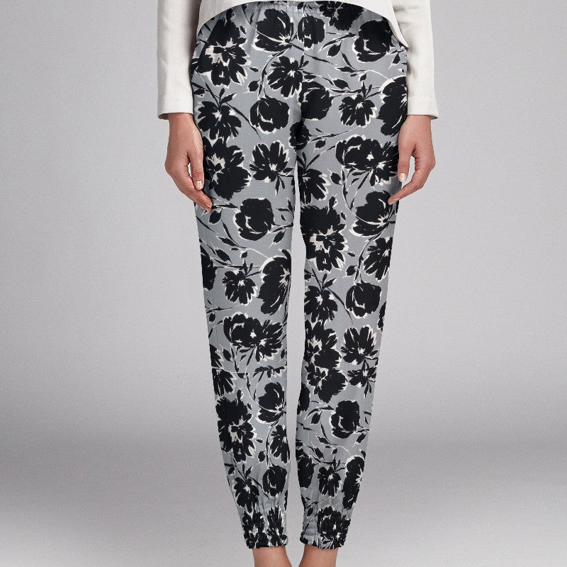 Crepe Marrocain Bouqet Preta - Ribes y Casals