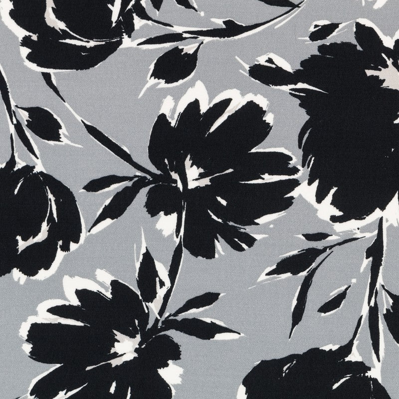 Crepe Marrocain Bouqet Preta - Ribes y Casals