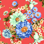 Crepe Floral Coral - Ribes y Casals