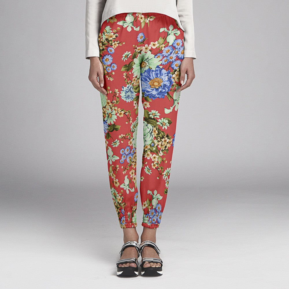 Crepe Floral Coral - Ribes y Casals