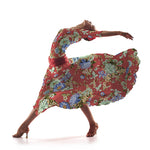 Crepe Floral Coral - Ribes y Casals