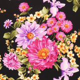 Crepe Buquê de Flores Coral - Ribes y Casals