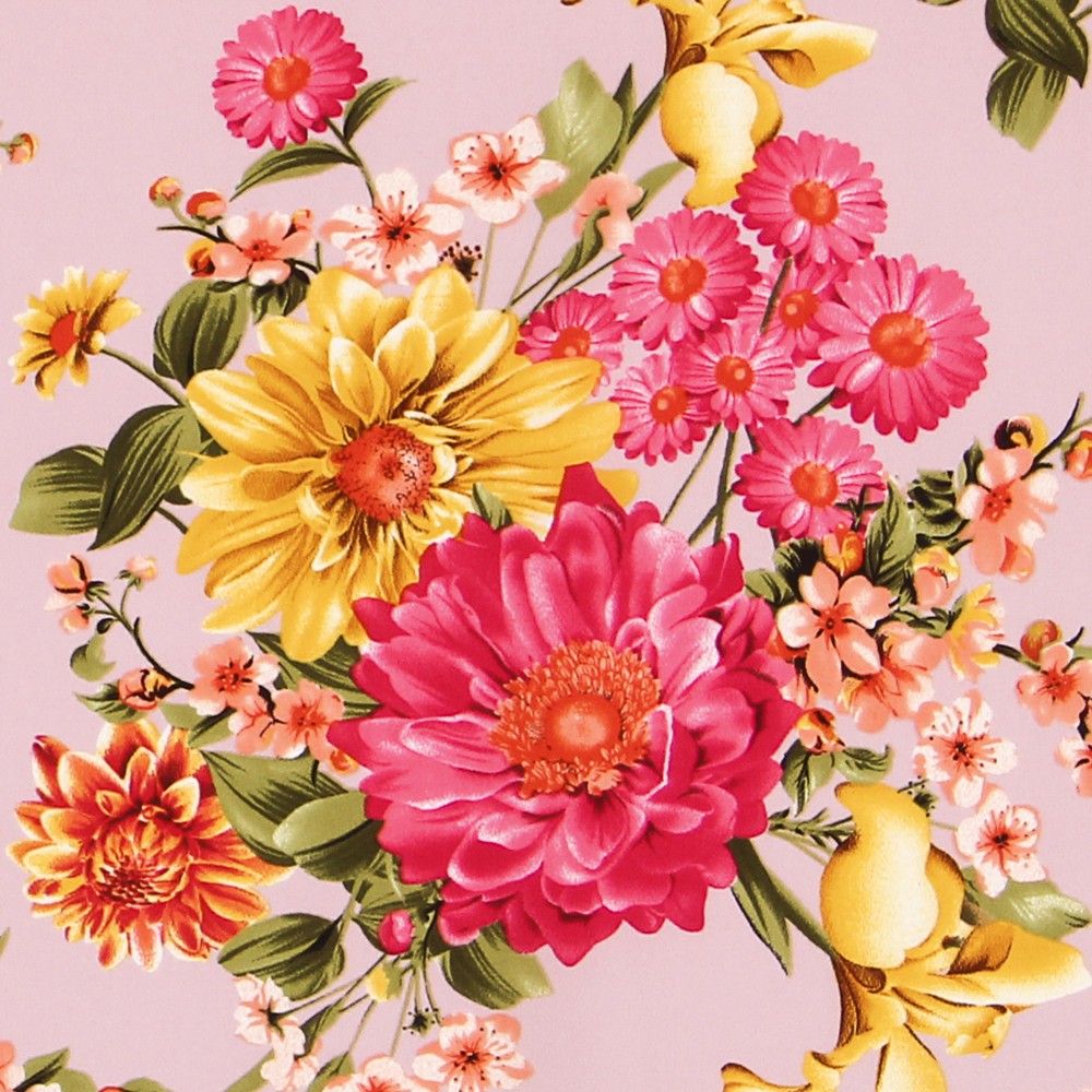 Crepe Buquê de Flores Rosa - Ribes y Casals