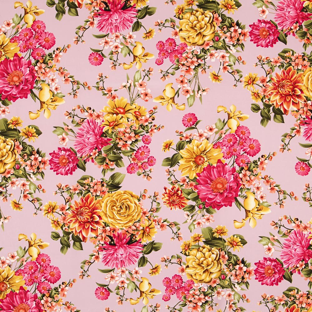 Crepe Buquê de Flores Rosa - Ribes y Casals