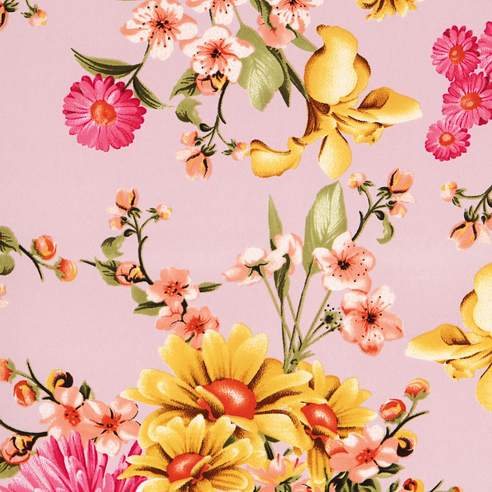 Crepe Buquê de Flores Rosa - Ribes y Casals