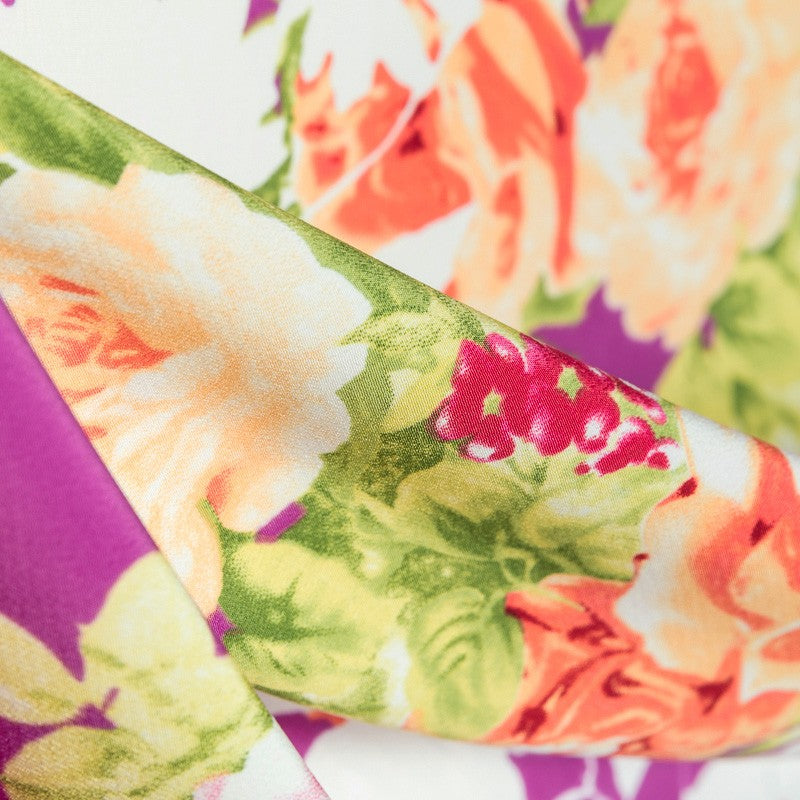 Tecido Crepe Flores Cretone Bougainvillea - Ribes y Casals