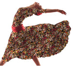 Tecido Crepe Bola Branca Fundo Verde 7 mm - Ribes y Casals