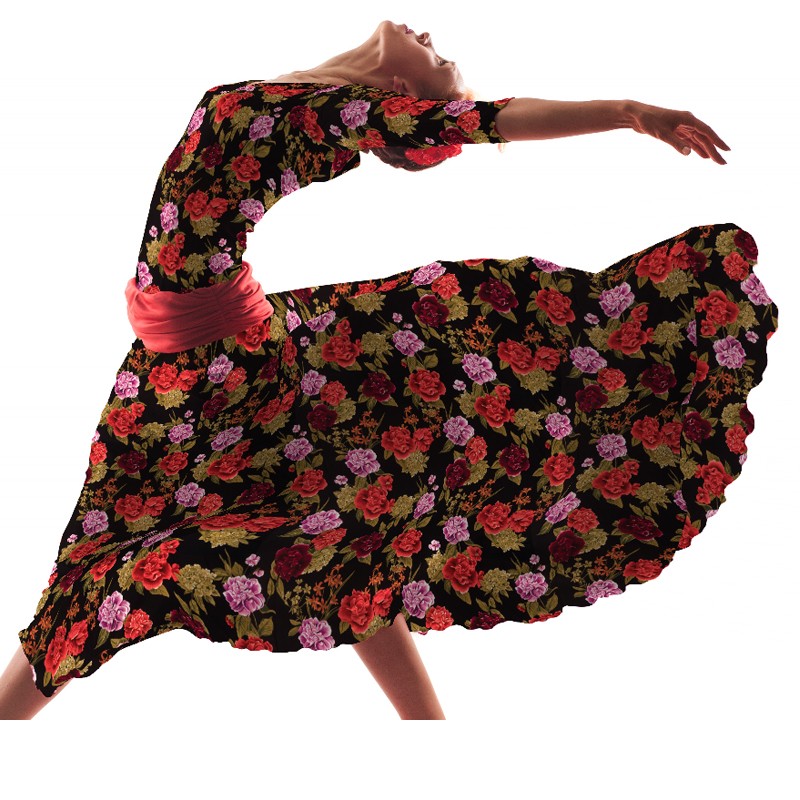 Tecido Crepe Bola Branca Fundo Verde 7 mm - Ribes y Casals