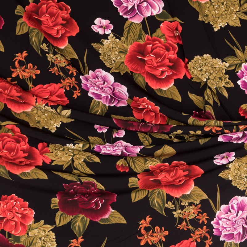 Tecido Crepe Bola Branca Fundo Verde 7 mm - Ribes y Casals