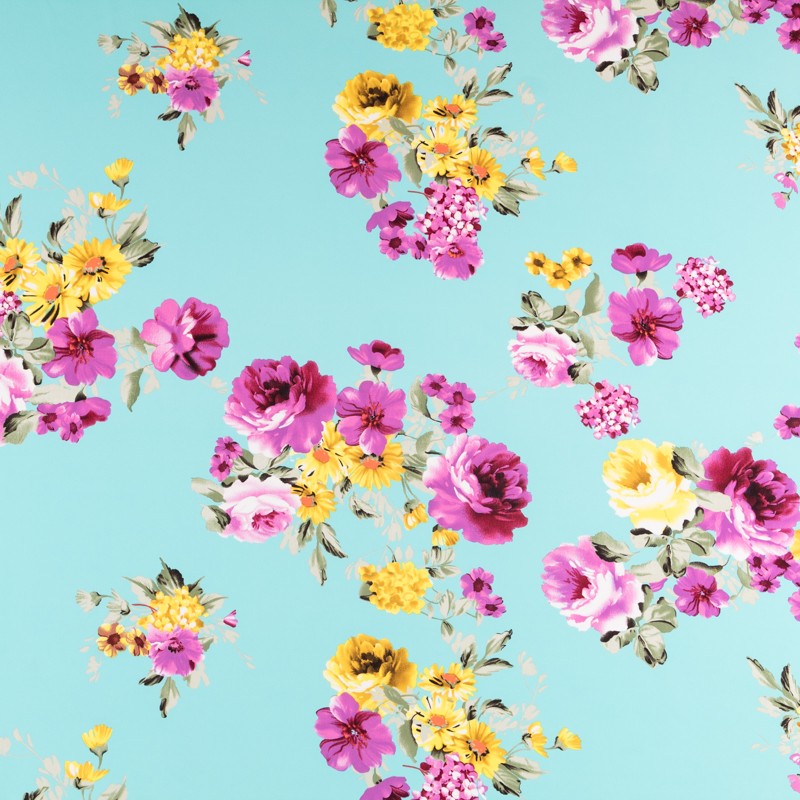 Tecido Crepe Bola Branca Fundo Verde 7 mm - Ribes y Casals