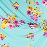 Tecido Crepe Bola Branca Fundo Verde 7 mm - Ribes y Casals