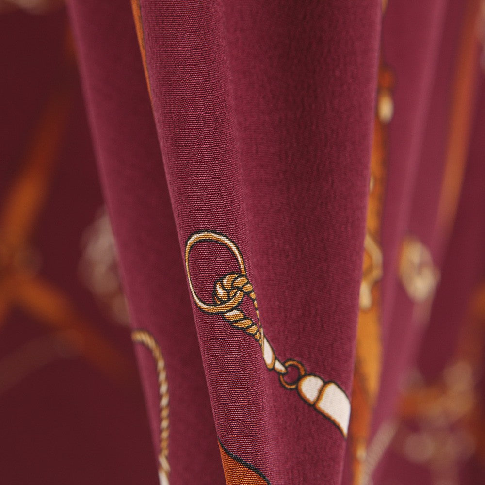 Crepe Hermés Bordô - Ribes y Casals