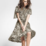 Crepe Leopardo Bege - Ribes y Casals