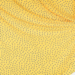 Tecido Crepe Bolas Azuis Fundo Amarelo 7 mm - Ribes y Casals