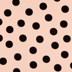 Crepe Lunares Beige 33mm Negro - Ribes y Casals