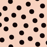 Crepe Lunares Beige 33mm Negro - Ribes y Casals