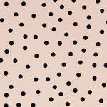 Crepe Lunares Beige 33mm Negro - Ribes y Casals
