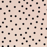 Crepe Lunares Beige 33mm Negro - Ribes y Casals