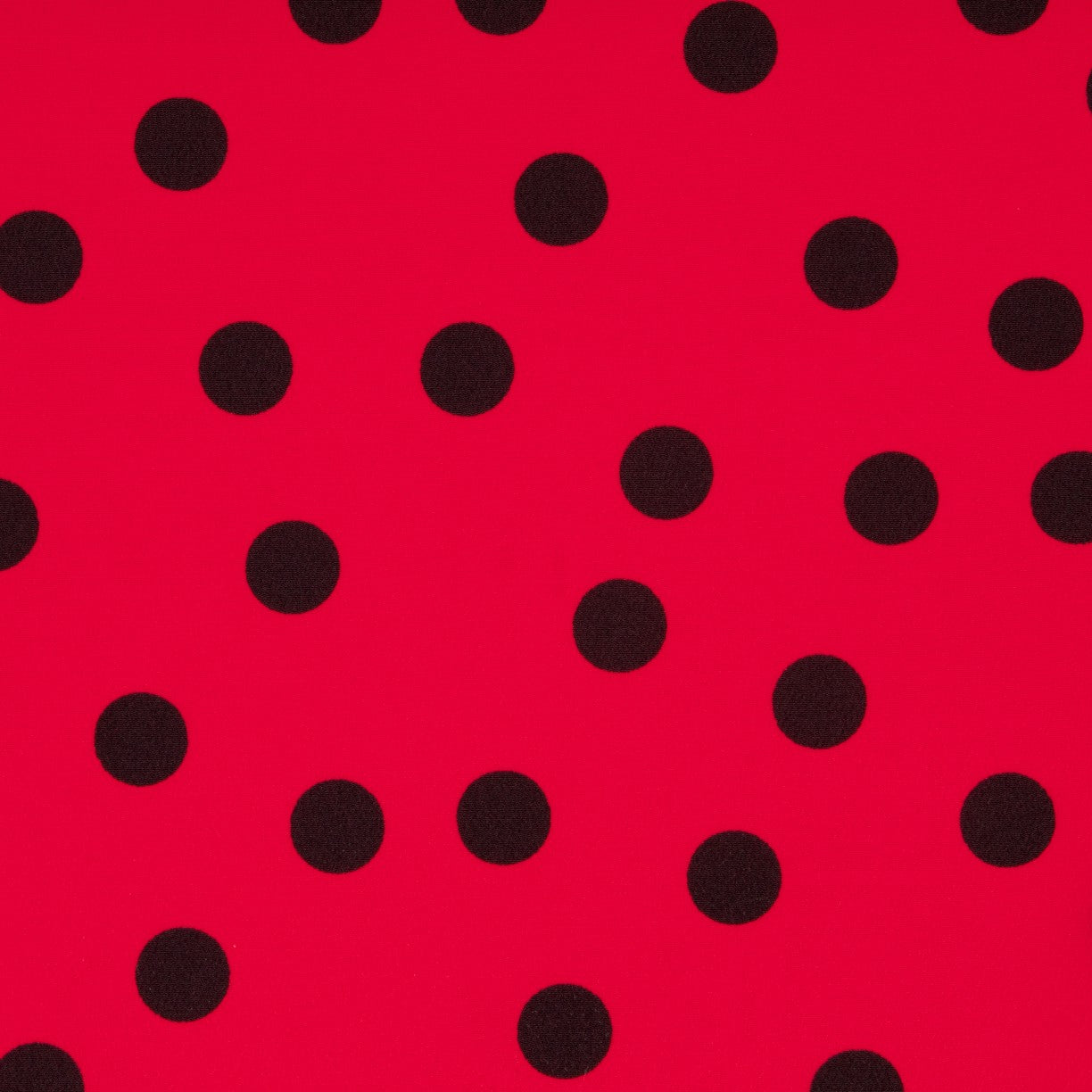 Crepe Lunares Negro 17mm Rojo - Ribes y Casals