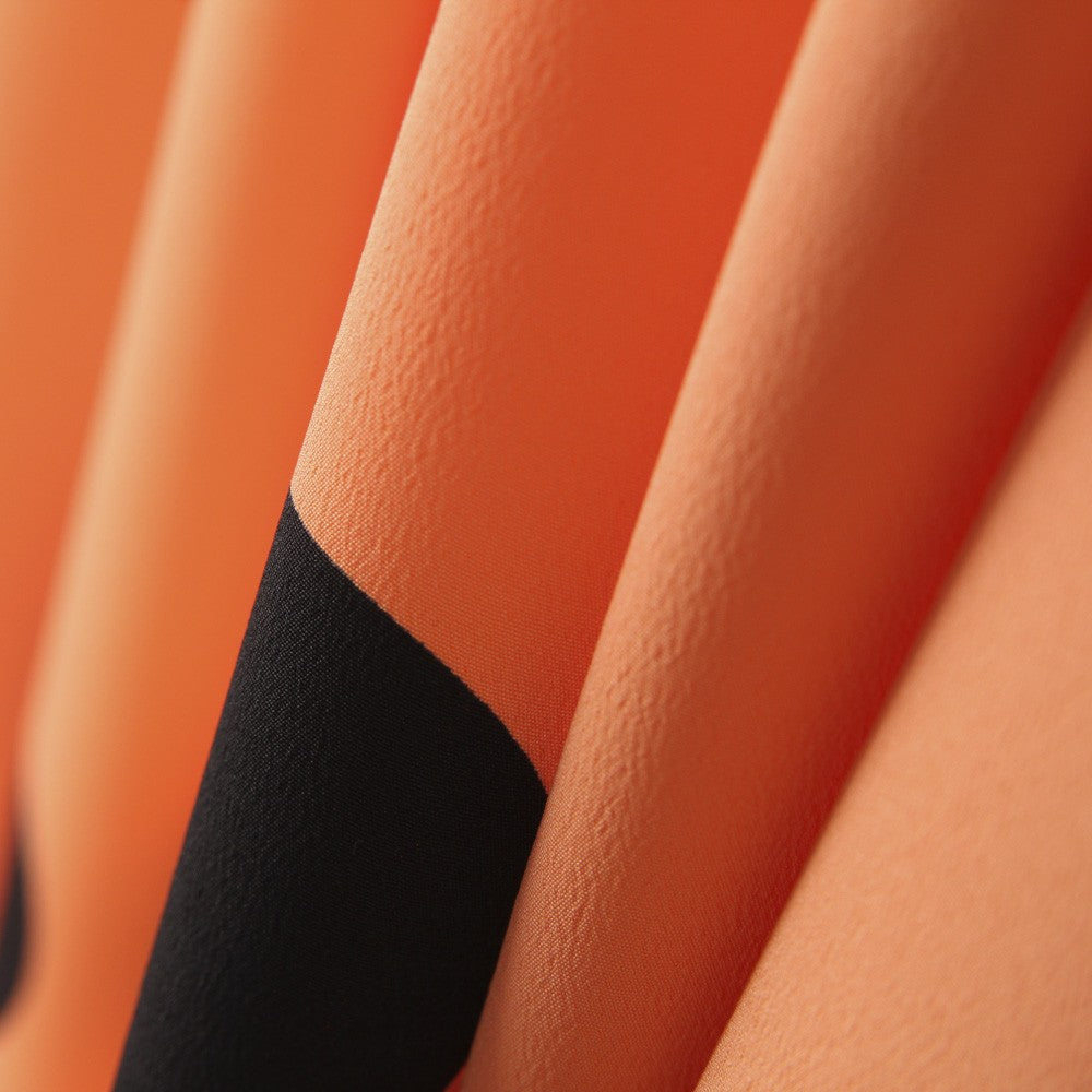 Crepe Bolas Preto 33mm Tangerina - Ribes y Casals