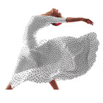 Crepe Bola Preto Fundo Branco 7 mm - Ribes y Casals