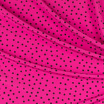 Tecido Crepe Bola Branca Fundo Verde 7 mm - Ribes y Casals