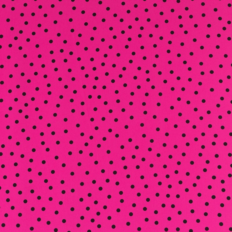 Tecido Crepe Bola Branca Fundo Verde 7 mm - Ribes y Casals