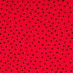 Crepe Lunares Negro 7mm Rojo - Ribes y Casals