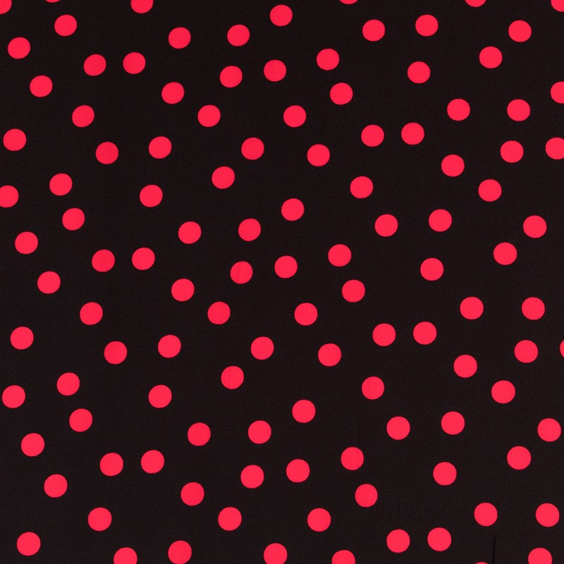 Tecido Crepe Bola Branca Fundo Verde 7 mm - Ribes y Casals