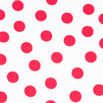 Tecido Crepe Bola Branca Fundo Verde 7 mm - Ribes y Casals