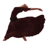 Crepe Preto Com Bolinhas Vermelhas 7 mm  - Ribes y Casals