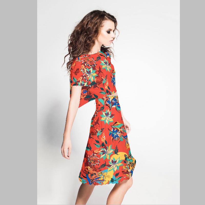 Crepe Marrocain Bouqet Preta - Ribes y Casals