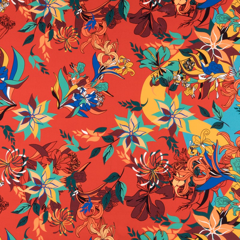 Crepe Marrocain Bouqet Preta - Ribes y Casals